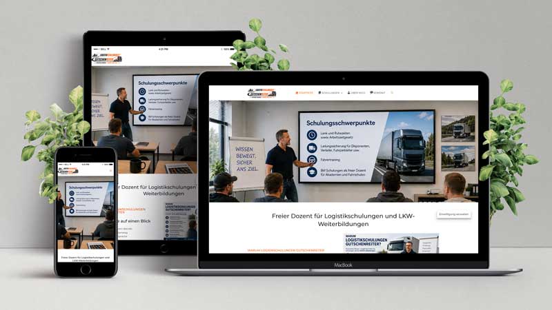 Website für Logistikschulungen und LKW-Weiterbildungen